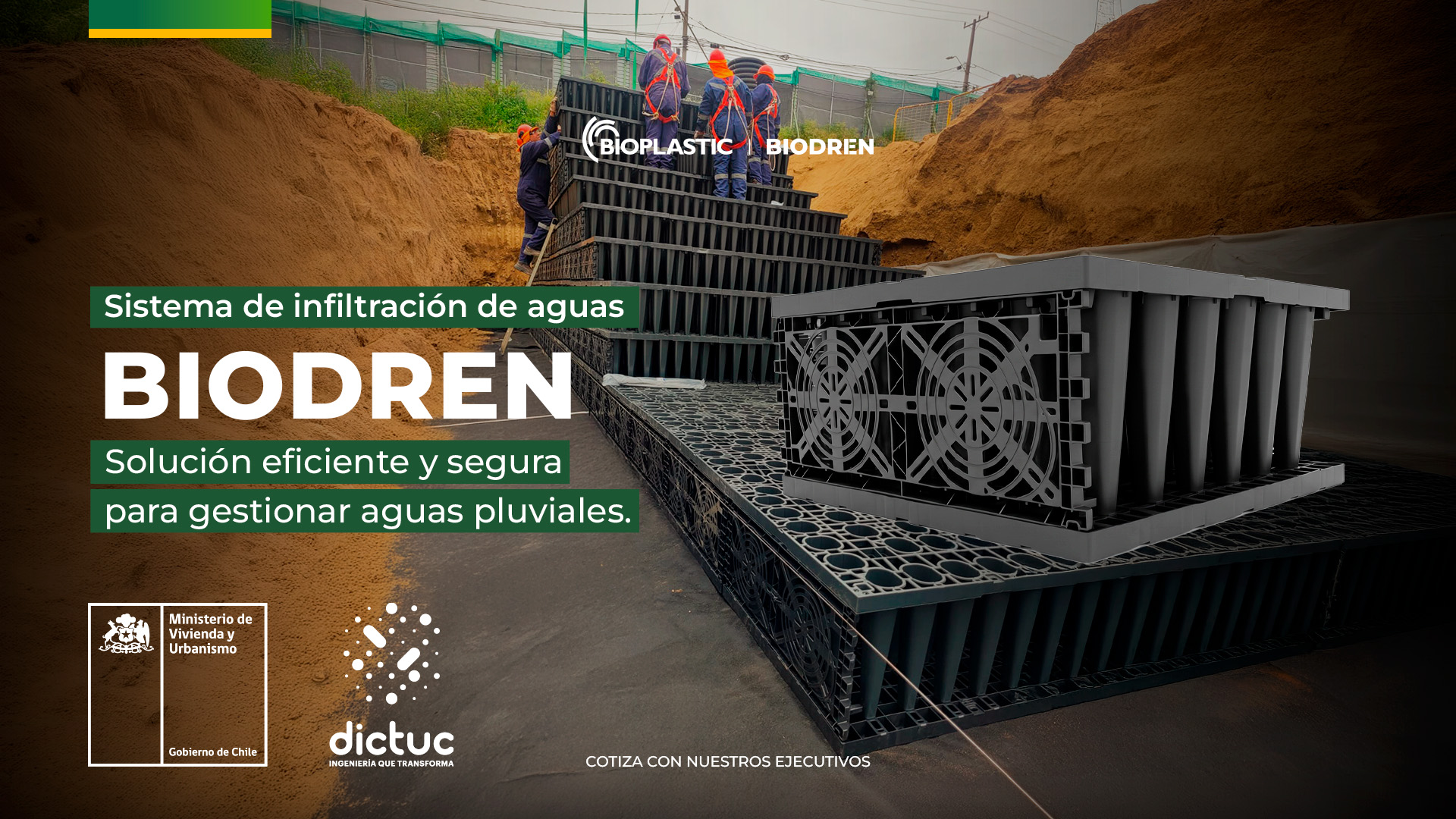 Biodren — sistema de infiltración de aguas certificado