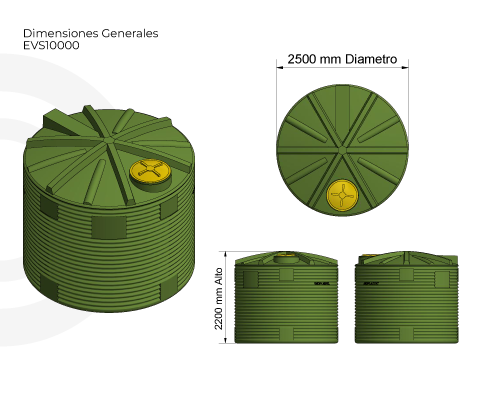 Estanque 10000 lts + kit bomba 0,5 hp