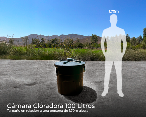 Cámara cloradora 100 lts.