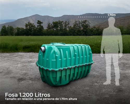 Combo fosa séptica strong tank 1200 lts. (hasta 4 personas)