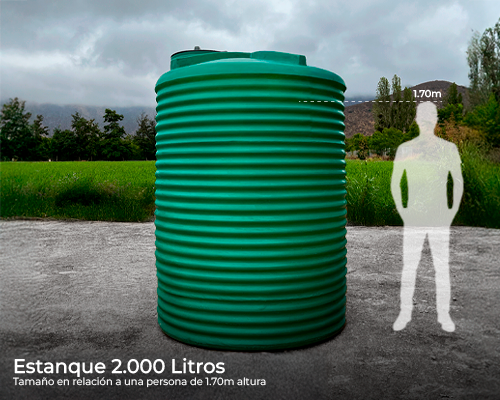 Estanque vertical estandar 2000 lts