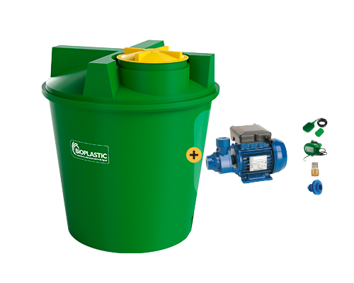 Estanque 1300 lts + kit bomba 0,5 hp