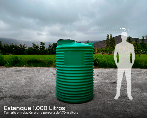 Estanque vertical reforzado 1000 lts