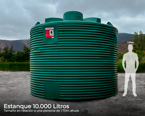 Estanque vertical reforzado 10000 lts