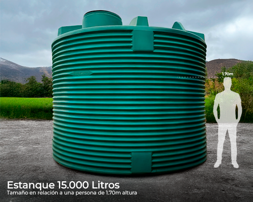 Estanque vertical extra reforzado 15000 lts