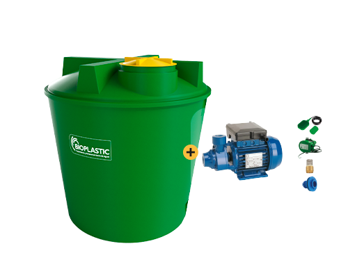 Estanque 2400 lts + kit bomba 0,5 hp