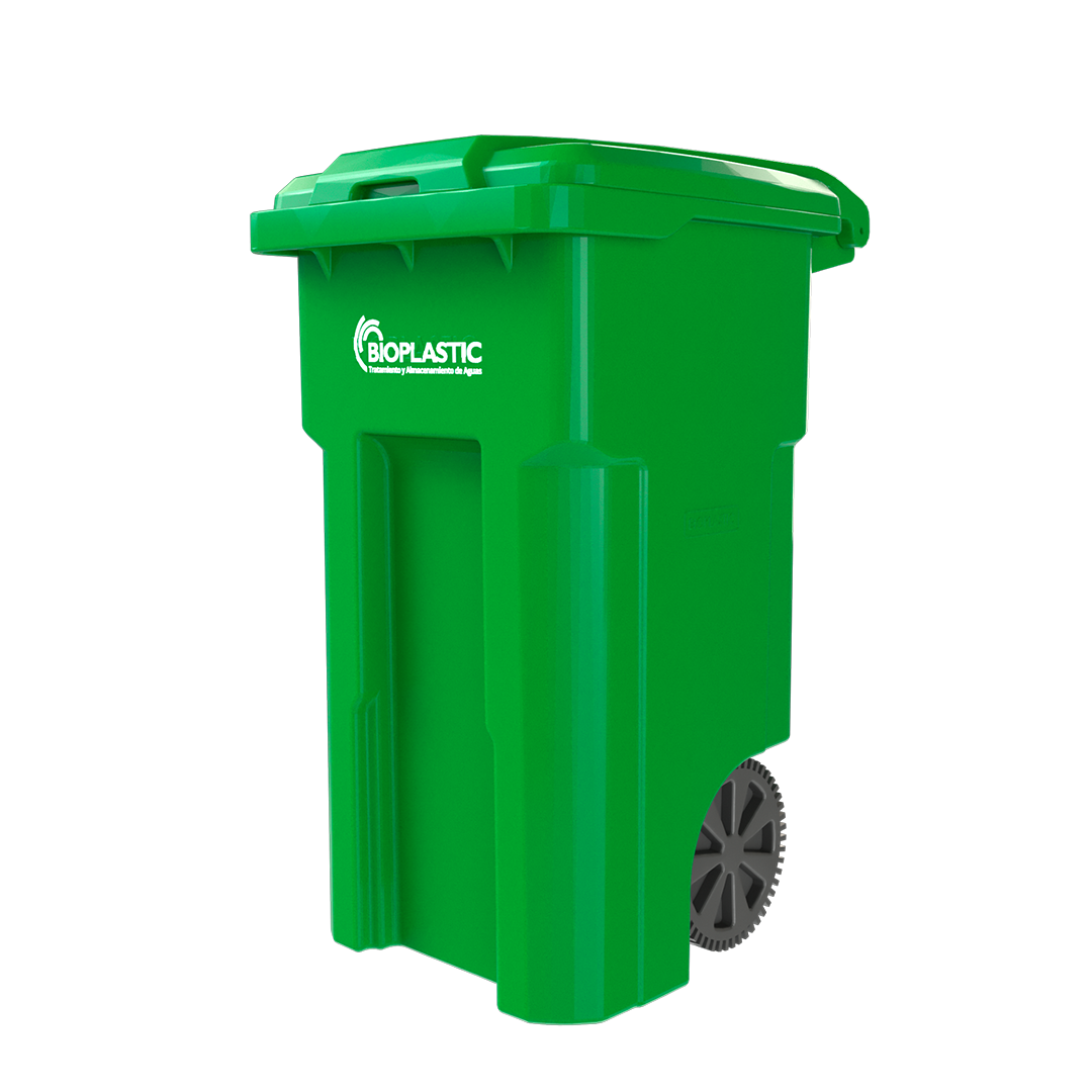 Contenedor de basura verde 240 litros