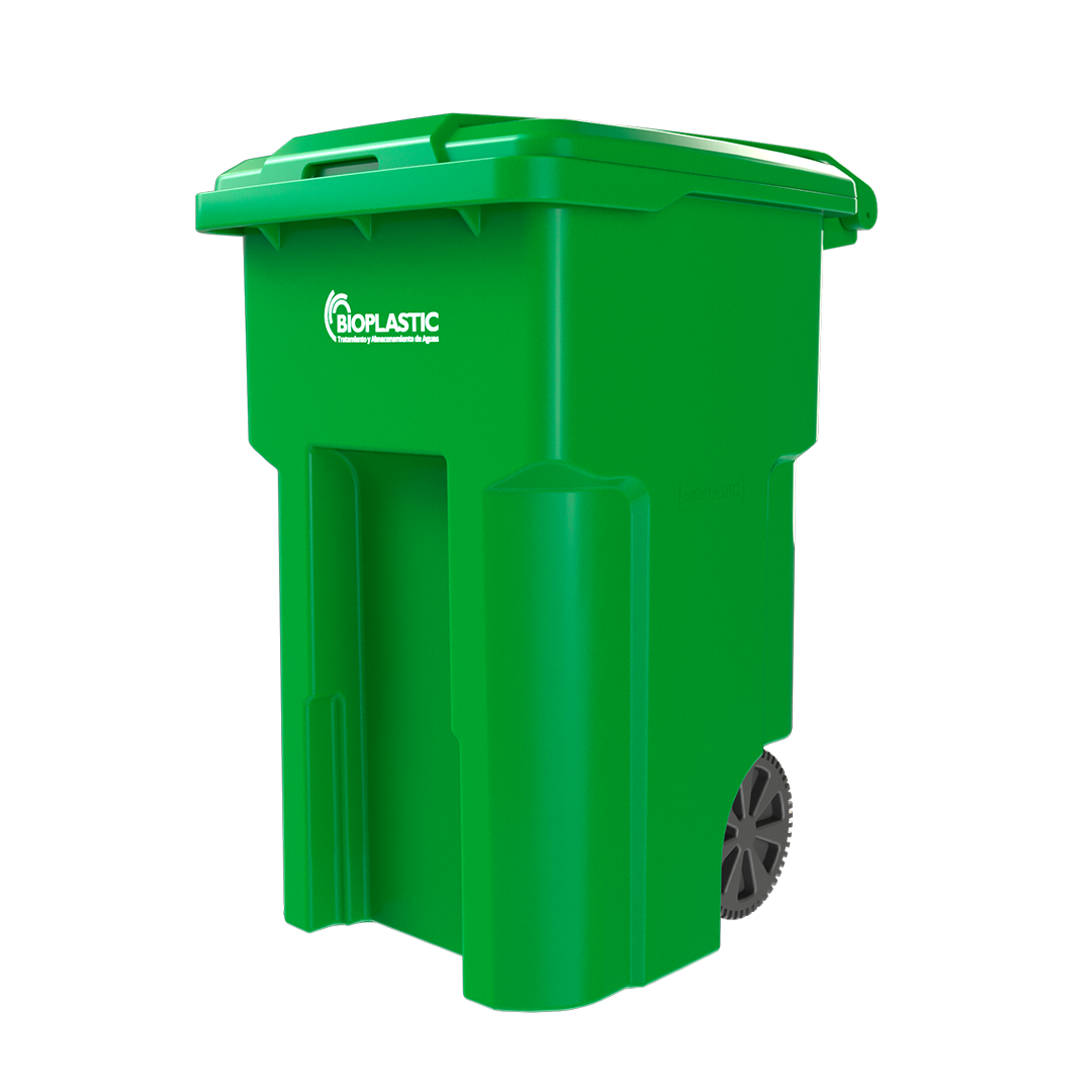 Contenedor de basura verde 360 litros