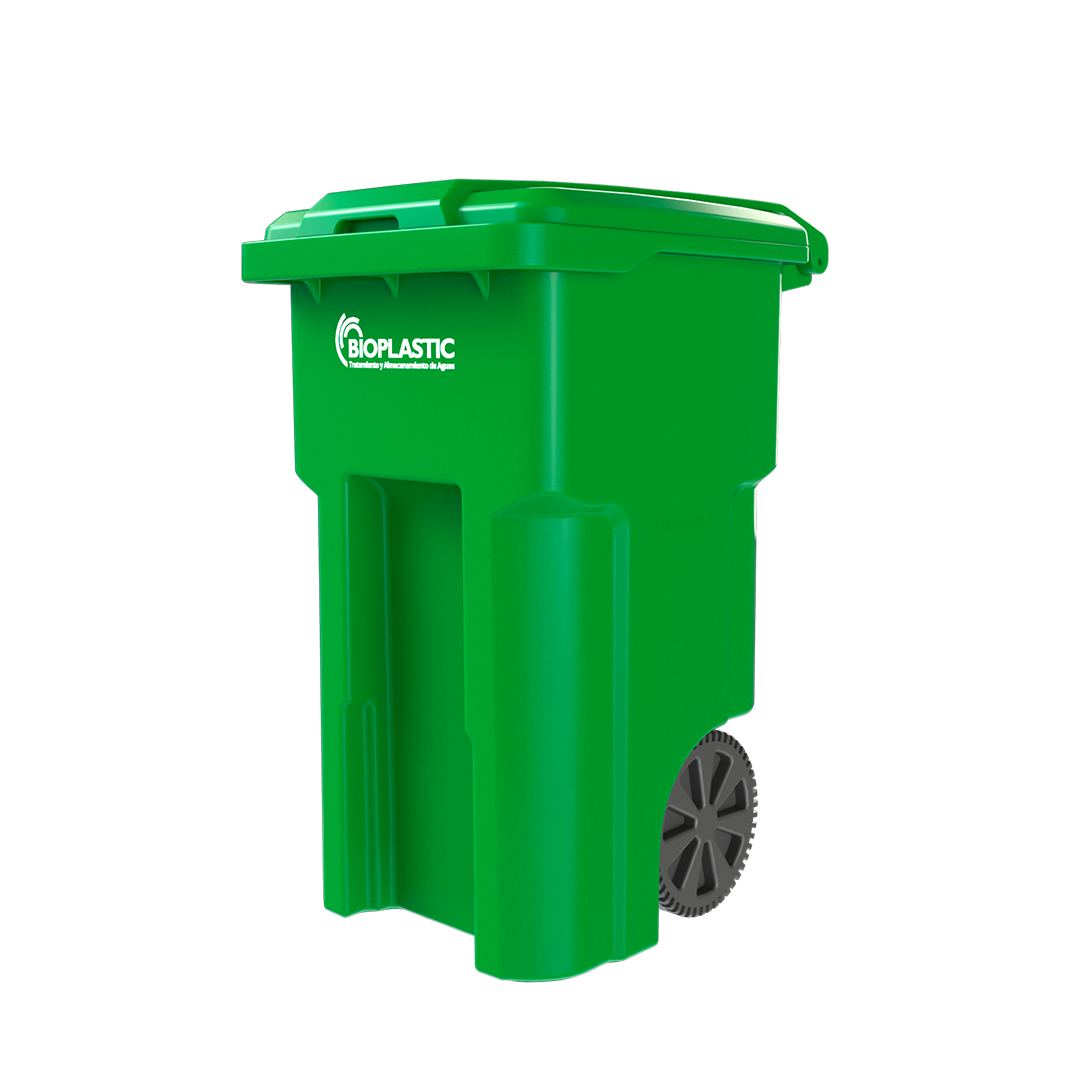 Contenedor de basura verde 180 litros