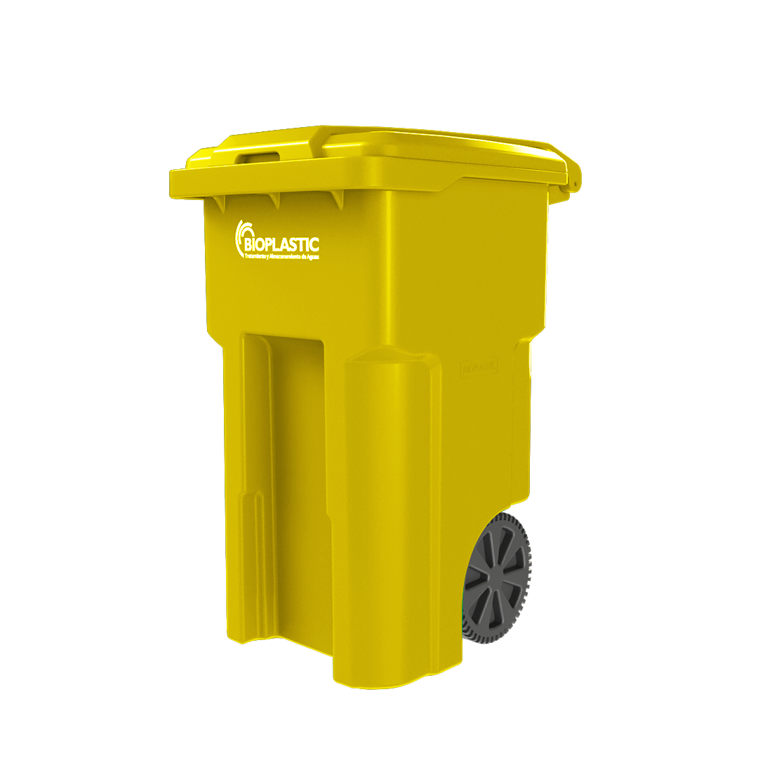 Contenedor de basura amarillo 180 litros