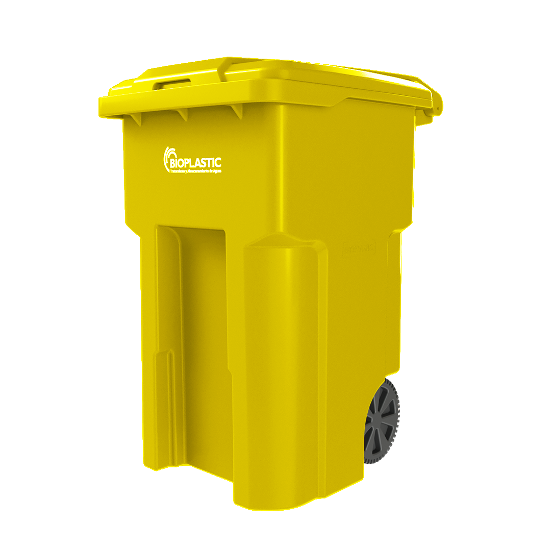 Contenedor de basura amarillo 360 litros