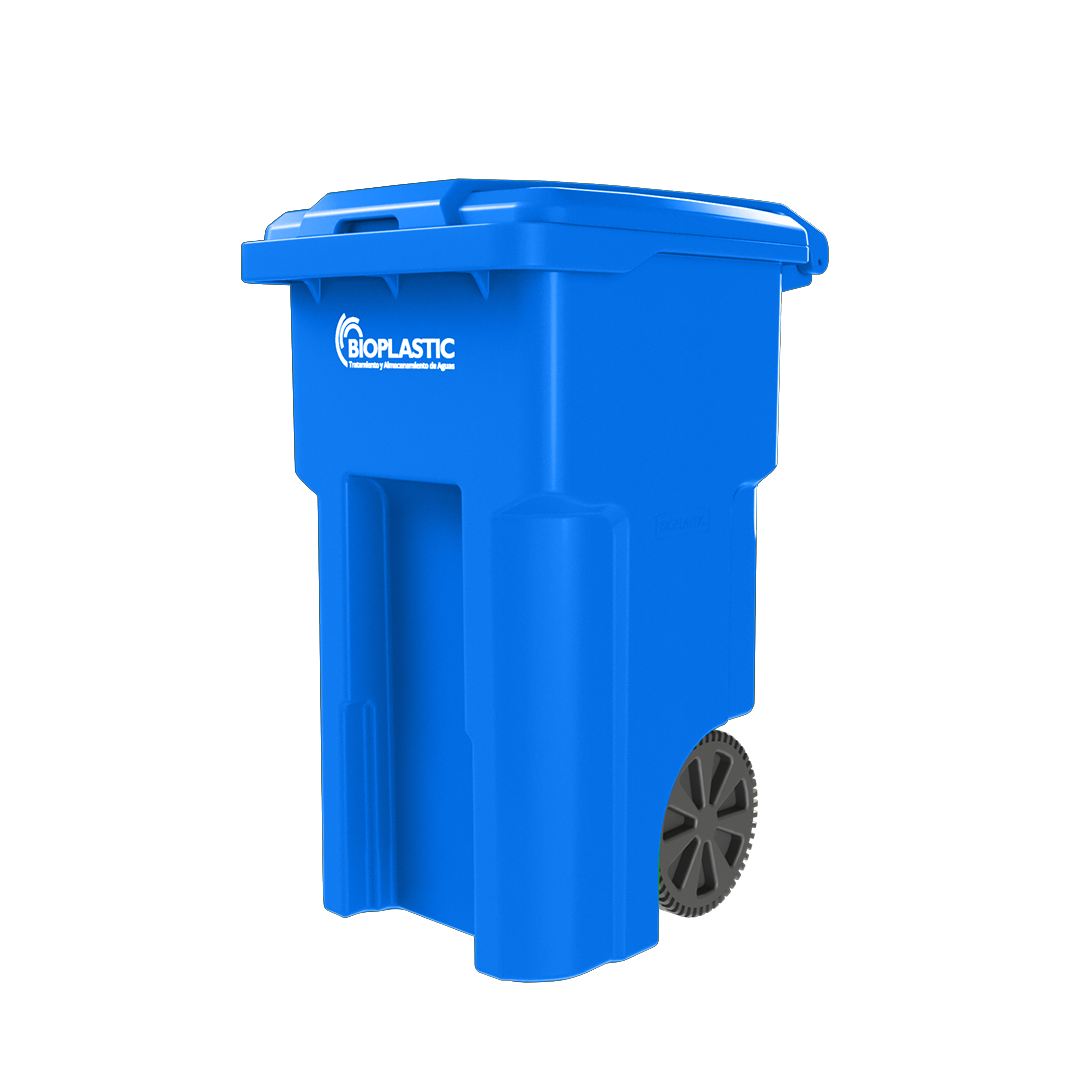 Contenedor de basura azul 180 litros