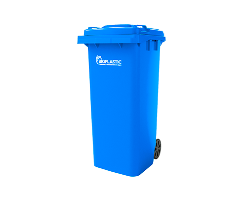 Contenedor de basura azul  120 litros